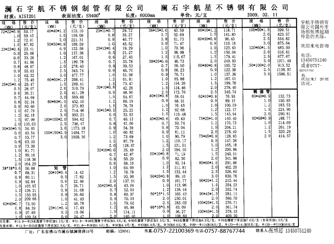 关于15不锈钢管安装价格的研究